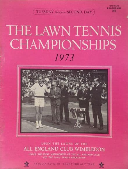 Wimbledon Championships Programme (1973, Jun 26th, Day 2)