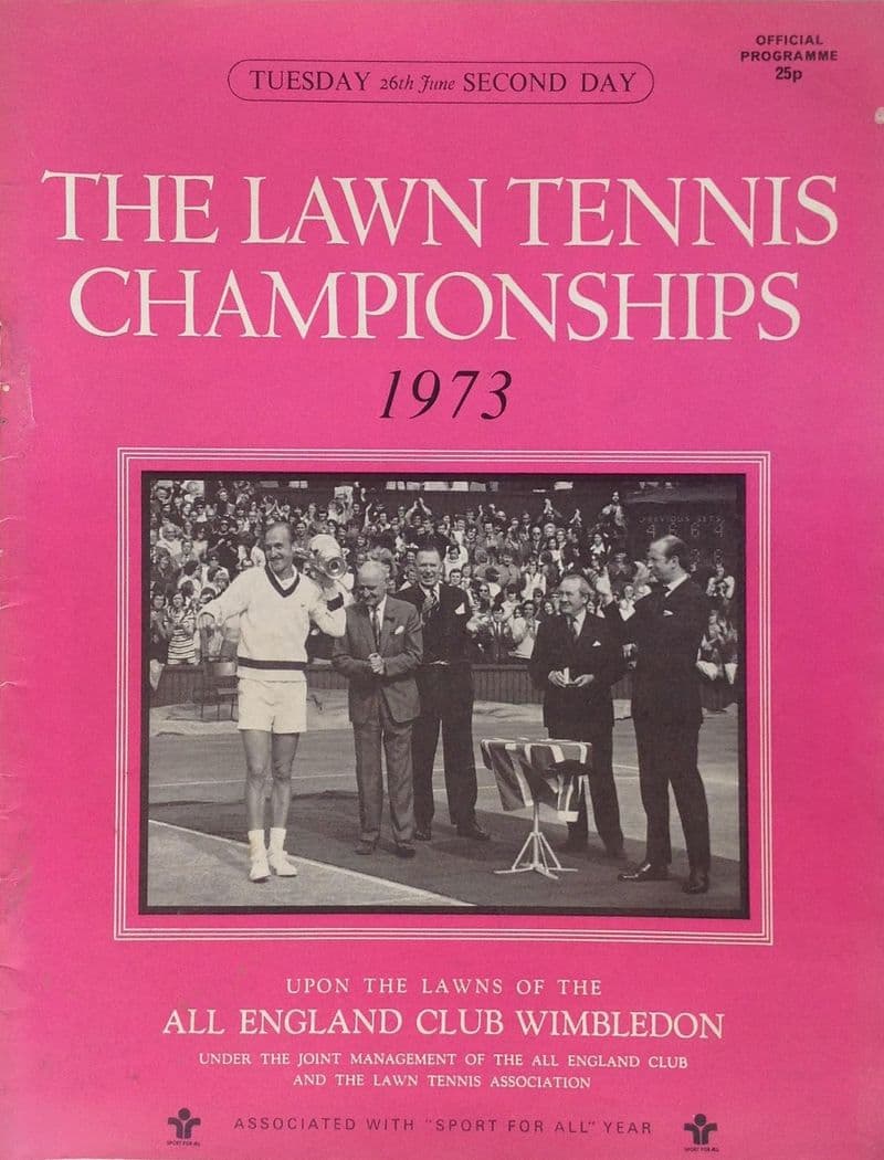 Wimbledon Championships Programme (1973, Jun 26th, Day 2)