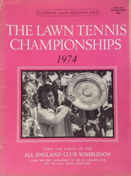 Wimbledon Championships Programme (1974, Jun 25th, Day 2)