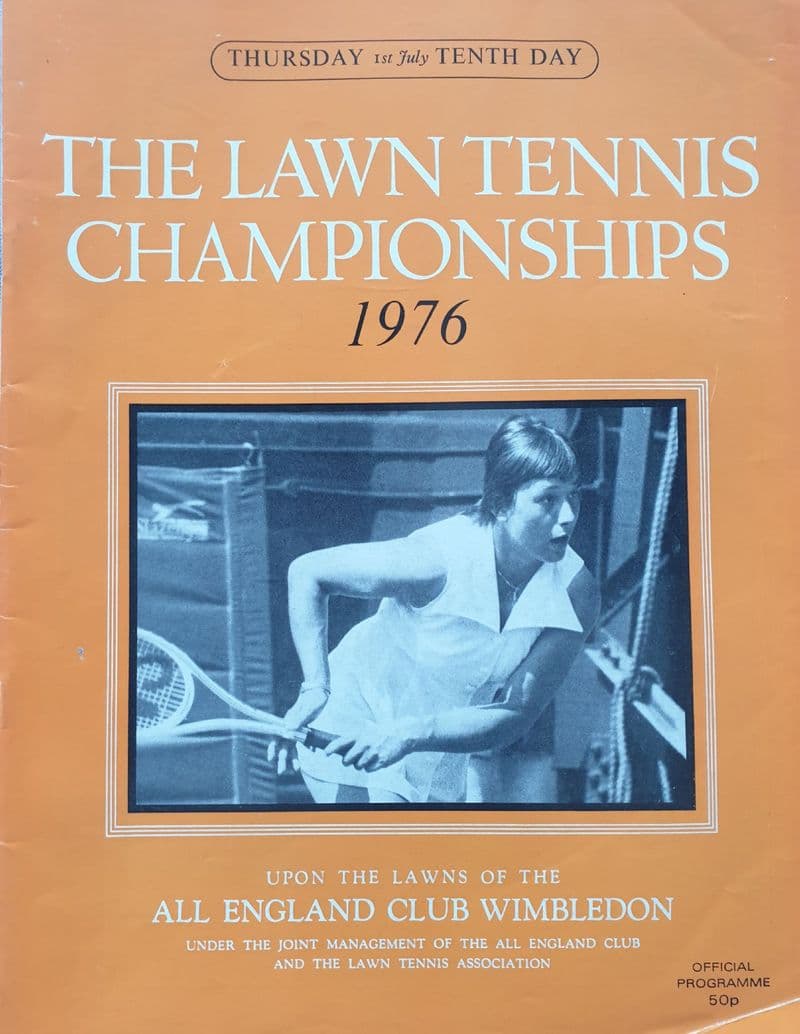 Wimbledon Championships Programme (1976, July 1st, Day 10)