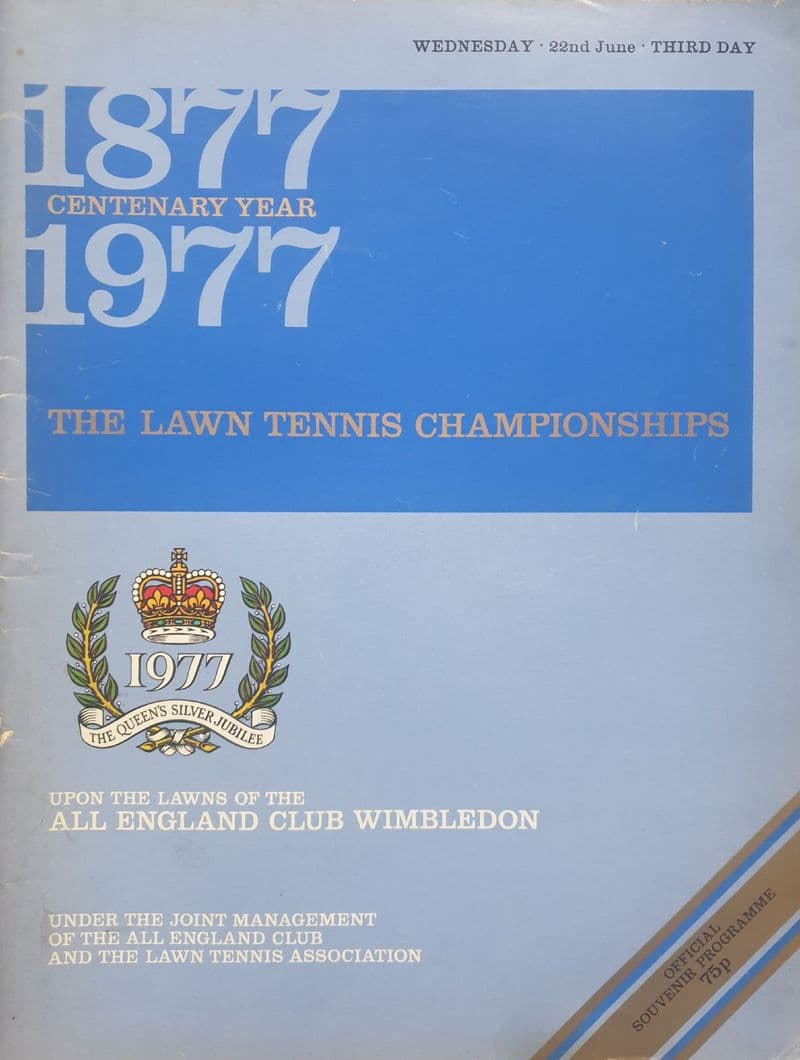 Wimbledon Championships Programme (1977, Jun 22nd, Day 3)