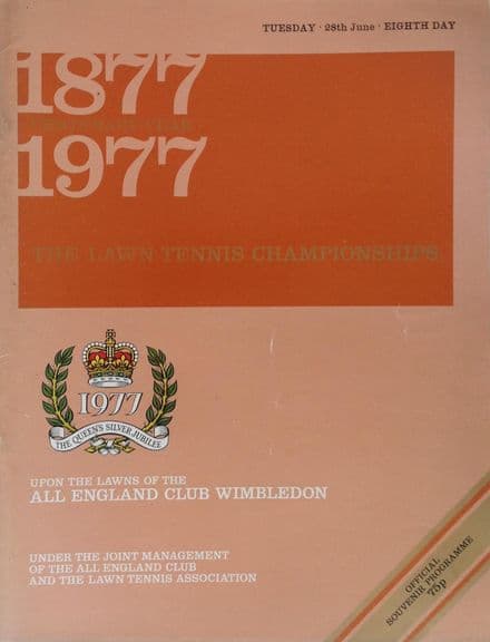 Wimbledon Championships Programme (1977, Jun 28th, Day 8)