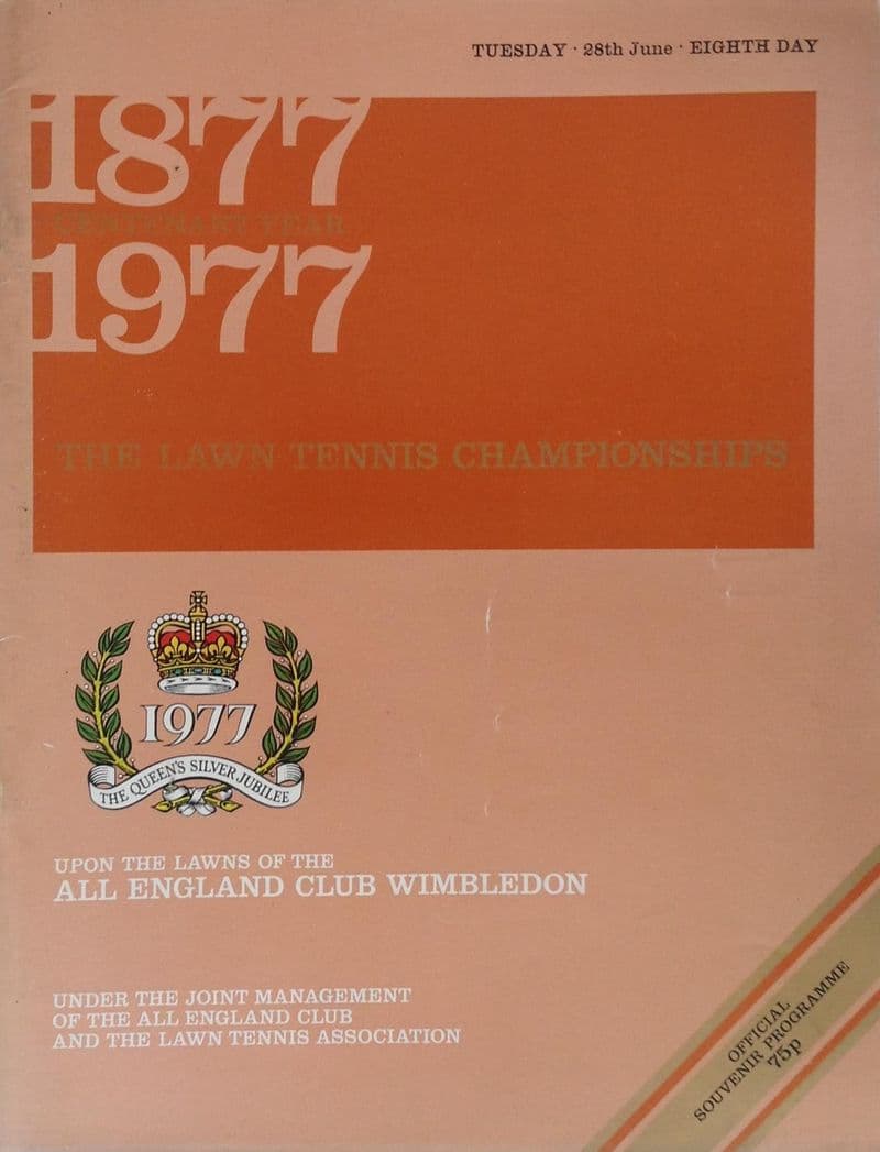 Wimbledon Championships Programme (1977, Jun 28th, Day 8)