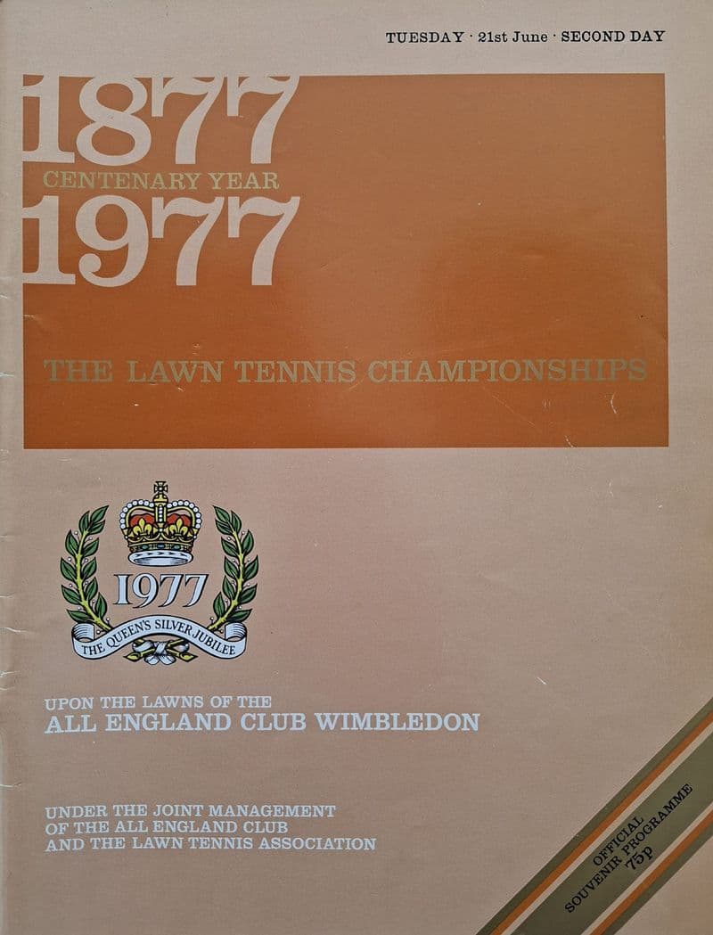 Wimbledon Championships Programme (1977, June 21st, Day 2)