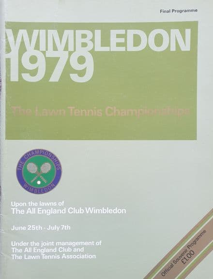 Wimbledon Championships Programme (1979, Final Programme)