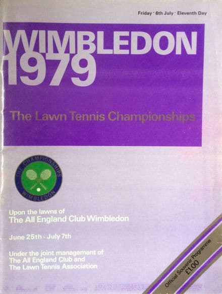 Wimbledon Championships Programme (1979, July 6th, Day 11)
