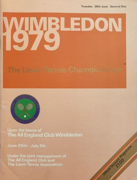 Wimbledon Championships Programme (1979, Jun 26th, Day 2)