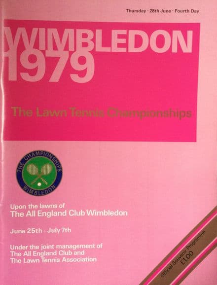 Wimbledon Championships Programme (1979, Jun 28th, Day 4)