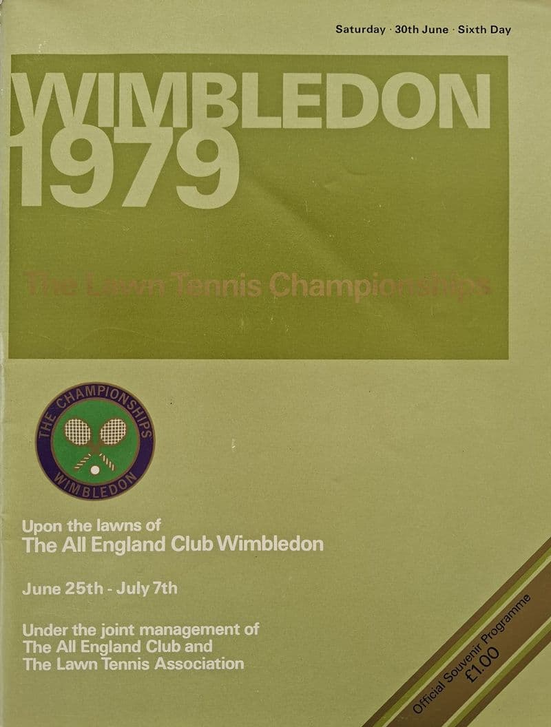 Wimbledon Championships Programme (1979, Jun 30th, Day 6)