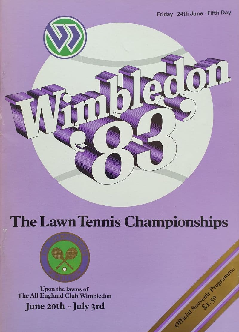 Wimbledon Championships Programme (1983, Jun 24th, Day 5)