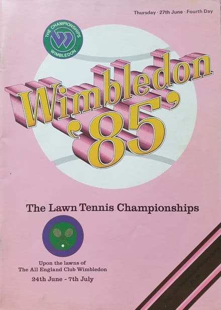 Wimbledon Championships Programme (1985, Jun 27th, Day 4)