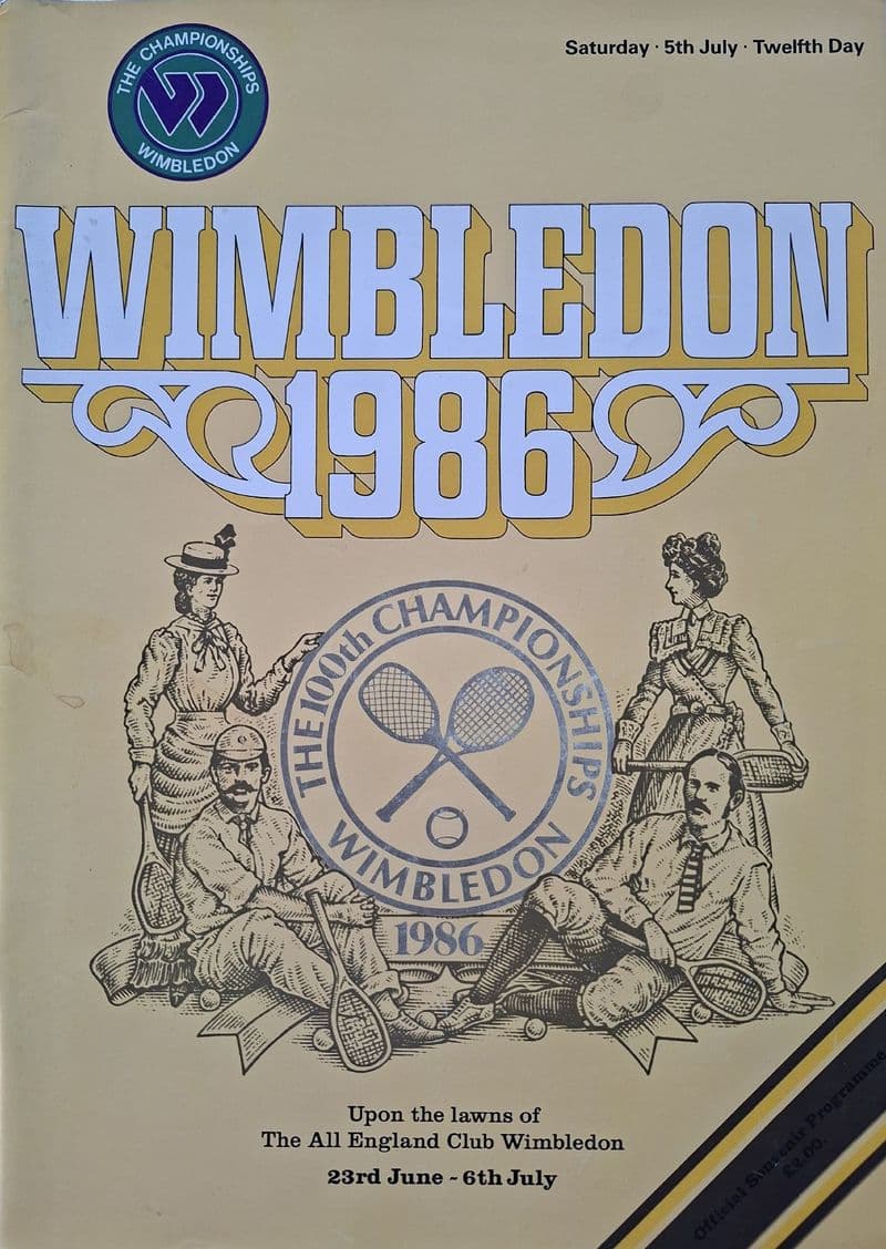 Wimbledon Championships Programme (1986, July 5th, Day 12)