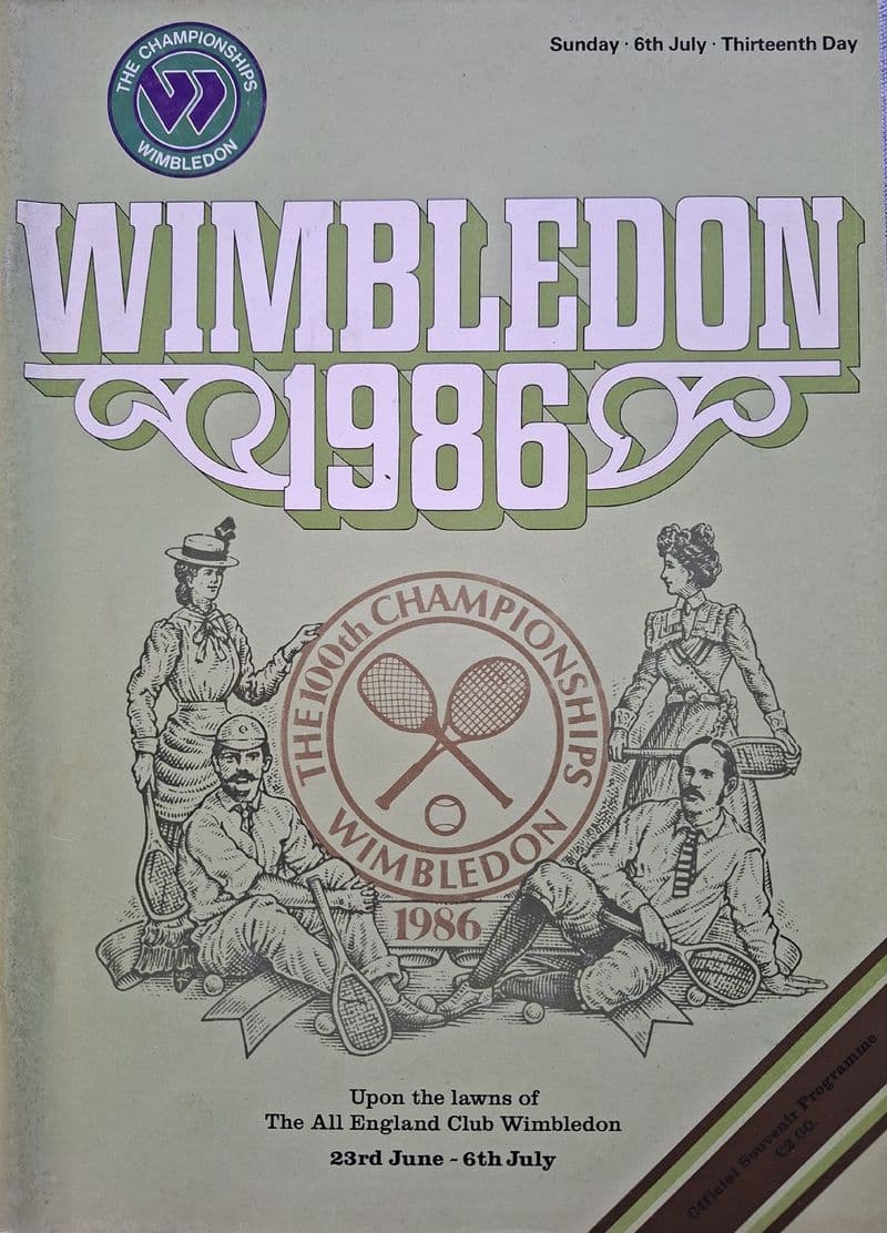 Wimbledon Championships Programme (1986, July 6th, Day 13)