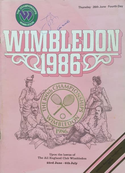 Wimbledon Championships Programme (1986, Jun 26th, Day 4) SIGNED