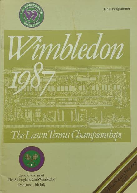 Wimbledon Championships Programme (1987, Final Programme)