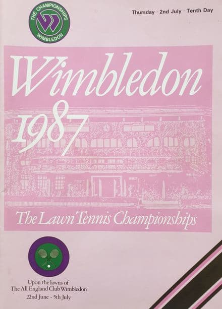 Wimbledon Championships Programme (1987, Jul 2nd, Day 10)