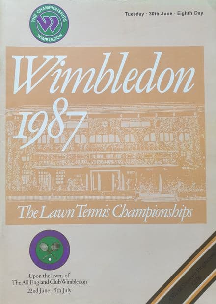 Wimbledon Championships Programme (1987, Jun 30th, Day 8)