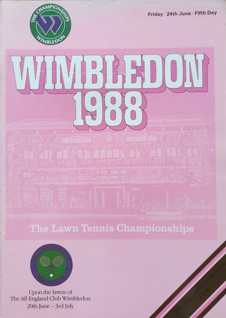 Wimbledon Championships Programme (1988, June 24th, Day 5)