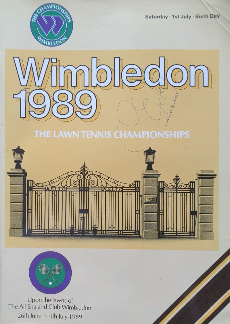 Wimbledon Championships Programme (1989, Jul 1st, Day 6) SIGNED