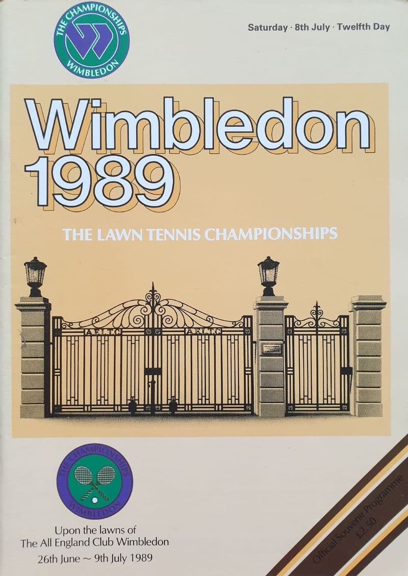 Wimbledon Championships Programme (1989, Jul 8th, Day 12) SIGNED