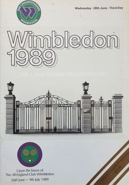 Wimbledon Championships Programme (1989, Jun 28th, Day 3)