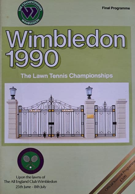 Wimbledon Championships Programme (1990, Final Programme)