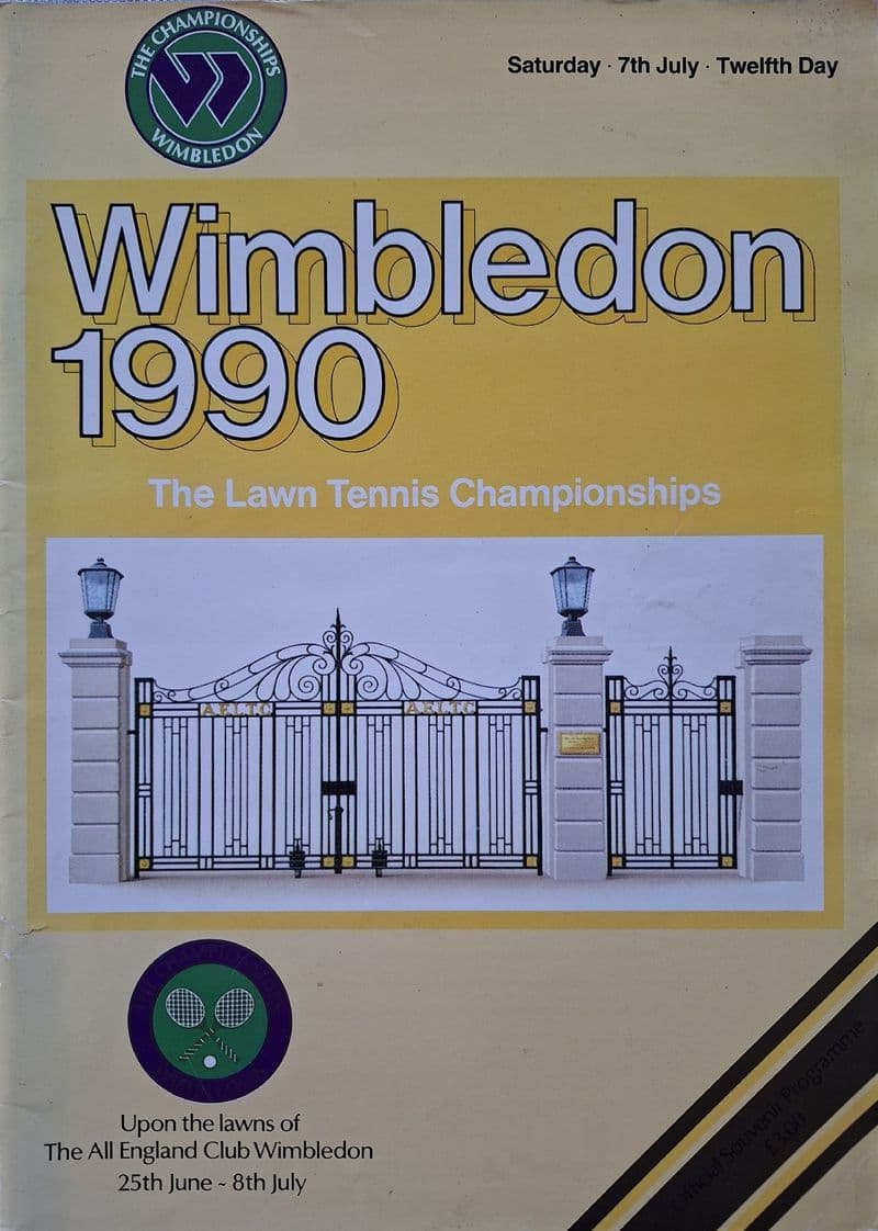 Wimbledon Championships Programme (1990, July 7th, Day 12)