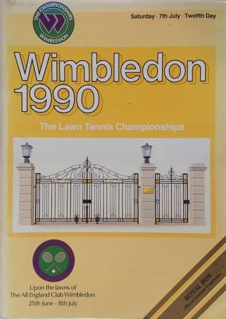 Wimbledon Championships Programme (1990, July 7th, Day 12, Royal Box Souvenir Edition)