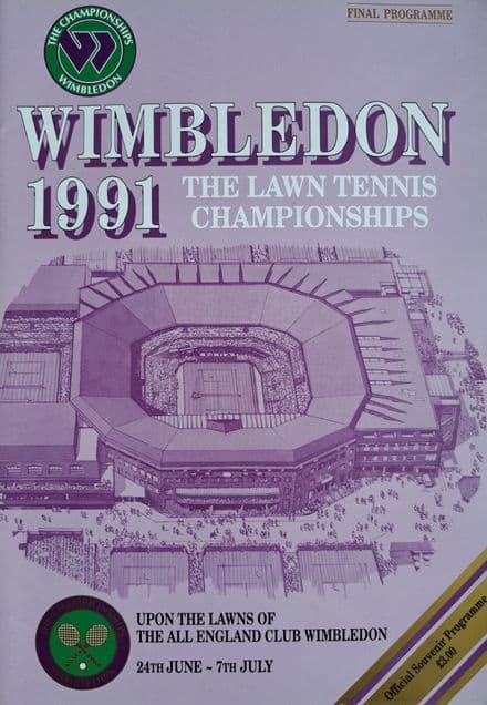 Wimbledon Championships Programme (1991, Final Prog)