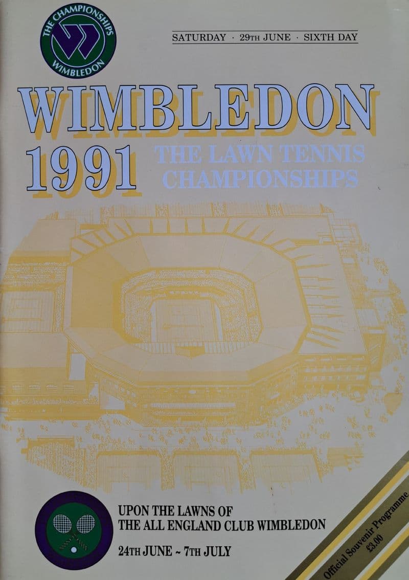 Wimbledon Championships Programme (1991, Jun 29th, Day 6)