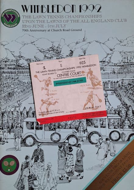 Wimbledon Championships Programme (1992, Jun 24th, Day 3)