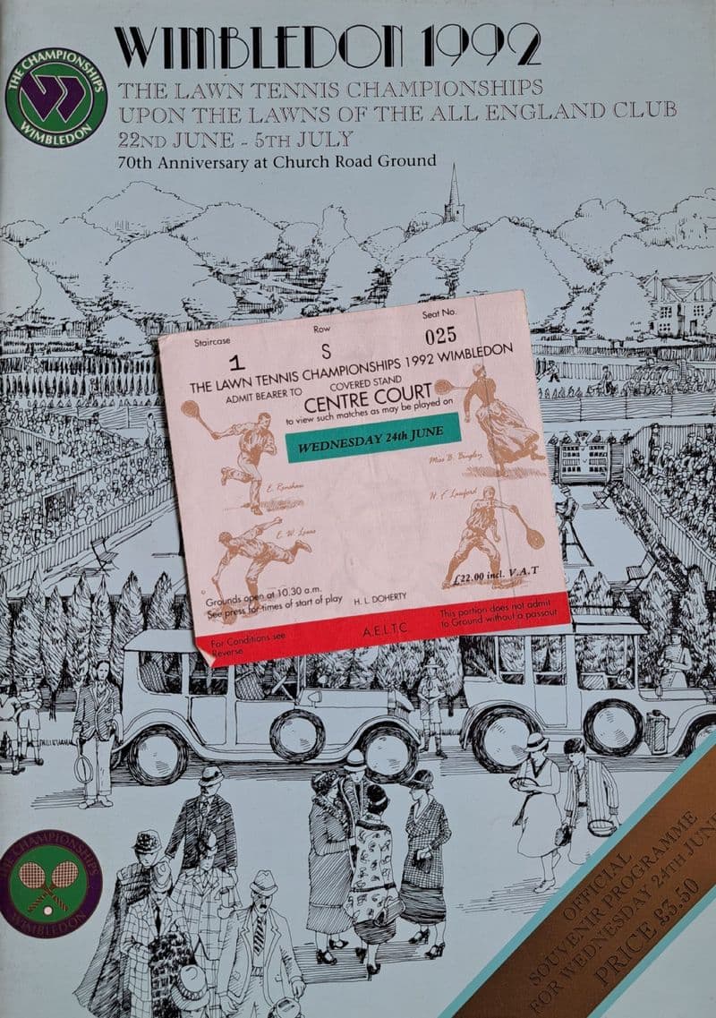 Wimbledon Championships Programme (1992, Jun 24th, Day 3)