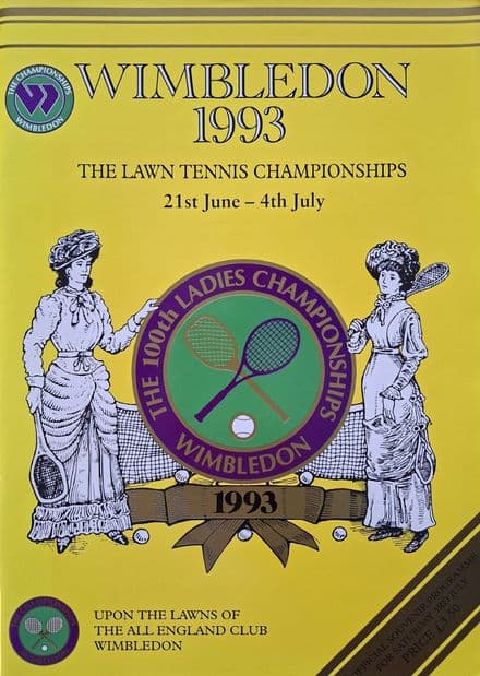 Wimbledon Championships Programme (1993, Jul 3rd, Day 12)