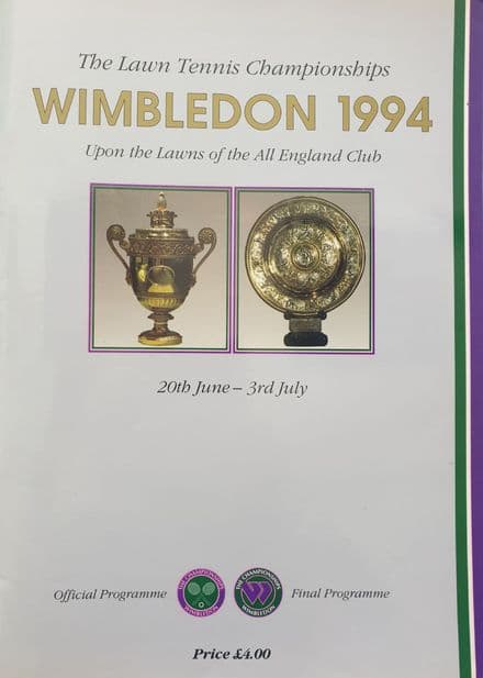 Wimbledon Championships Programme (1994, Final Programme)