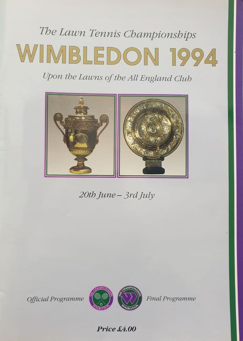 Wimbledon Championships Programme (1994, Final Programme)