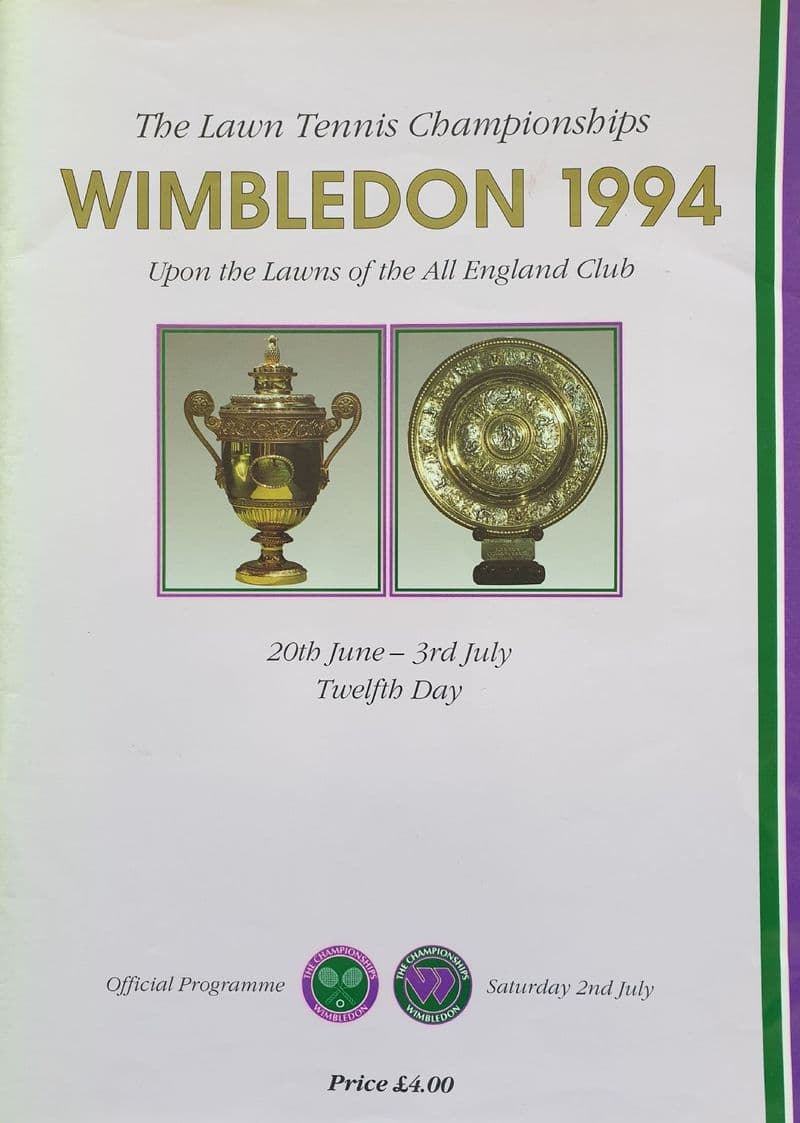 Wimbledon Championships Programme (1994, Jul 2nd, Day 12)