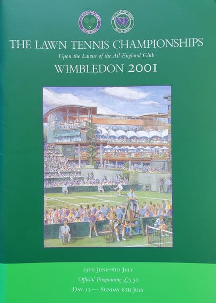 Wimbledon Championships Programme (2001, Jul 8th,  Day 13)