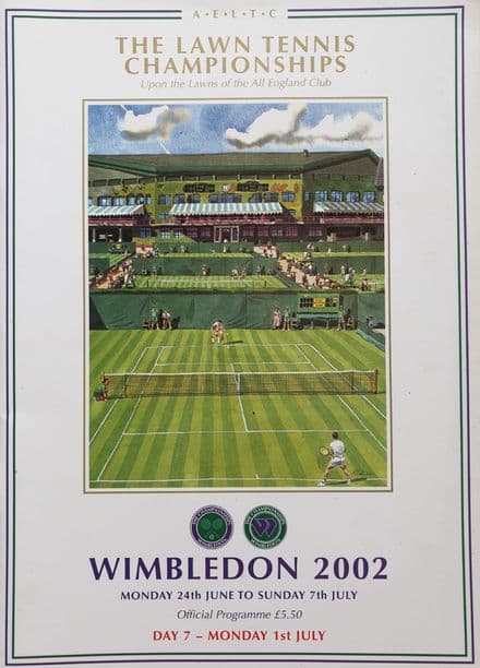 Wimbledon Championships Programme (2002, Jul 1st, Day 7)