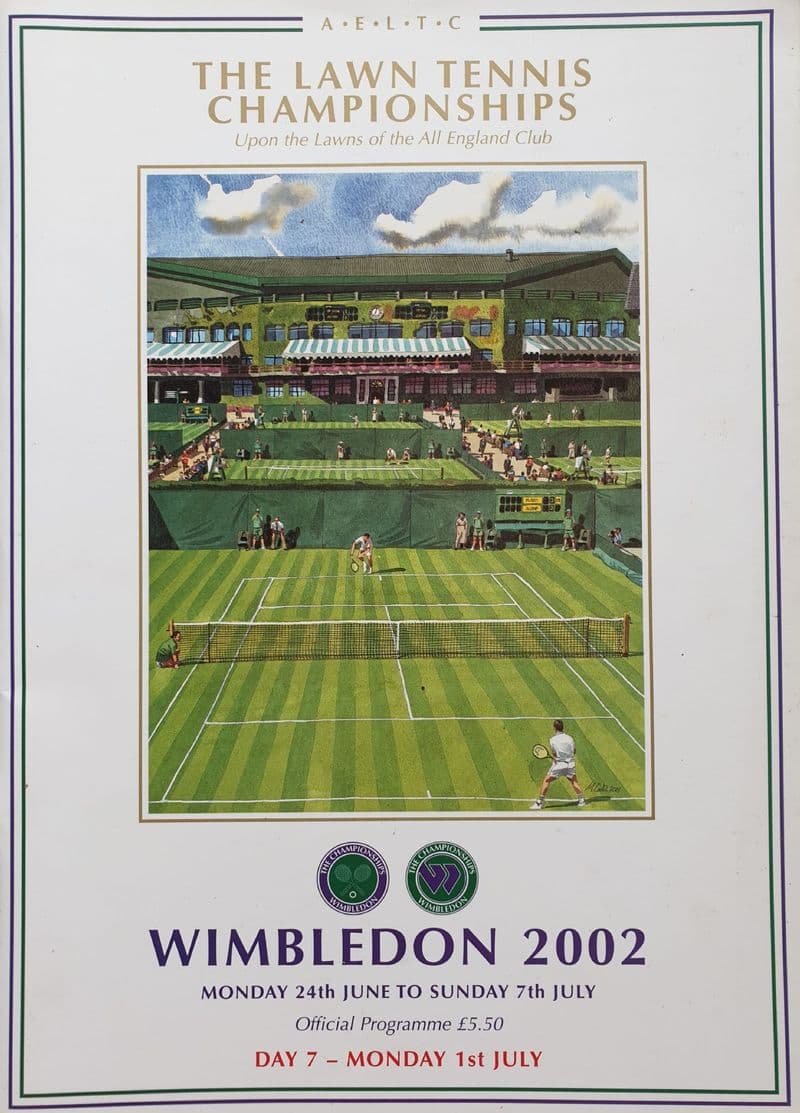 Wimbledon Championships Programme (2002, Jul 1st, Day 7)
