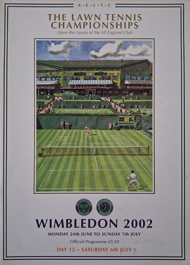 Wimbledon Championships Programme (2002, Jul 6th, Day 12)