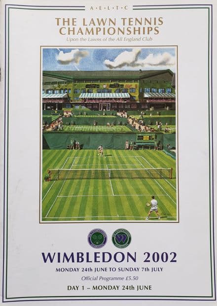 Wimbledon Championships Programme (2002, Jun 24th, Day 1)