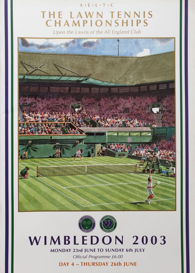 Wimbledon Championships Programme (2003, Jun 26th,  Day 4)