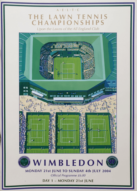 Wimbledon Championships Programme (2004, Jun 21st, Day 1)
