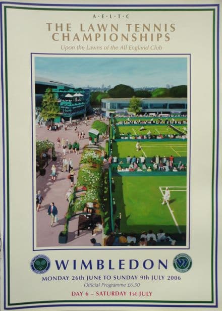 Wimbledon Championships Programme (2006, July 1st, Day 6)