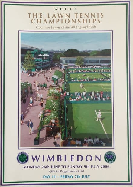 Wimbledon Championships Programme (2006, July 7th, Day 11)