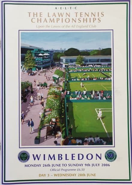 Wimbledon Championships Programme (2006, Jun 28th, Day 3)