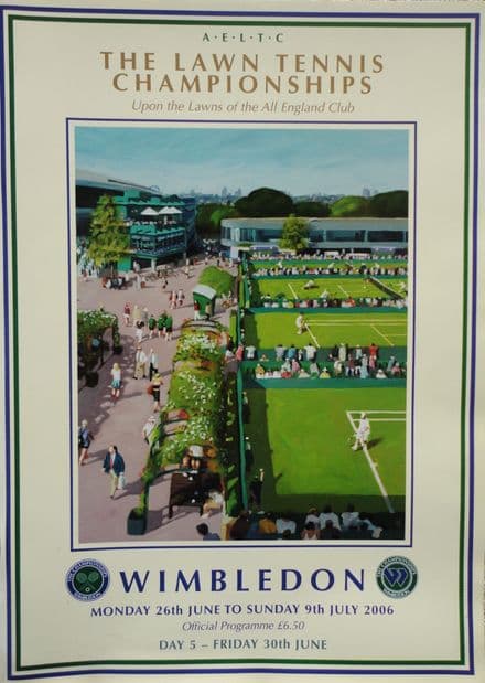 Wimbledon Championships Programme (2006, Jun 30th, Day 5)