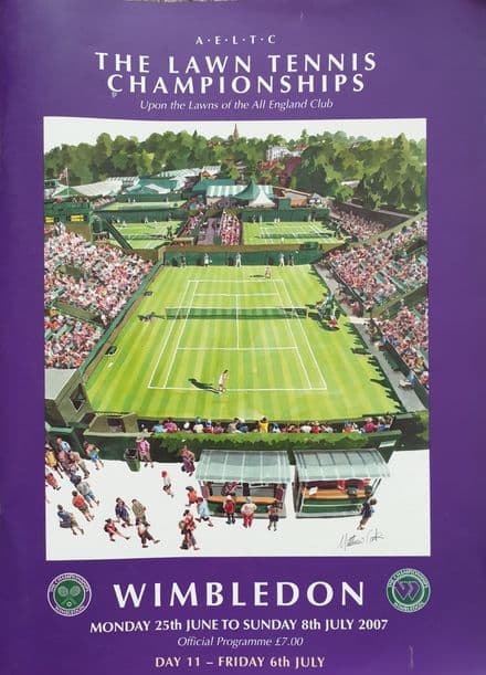 Wimbledon Championships Programme (2007, July 6th, Day 11)
