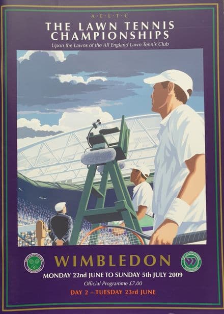 Wimbledon Championships Programme (2009, June 23rd, Day 2)