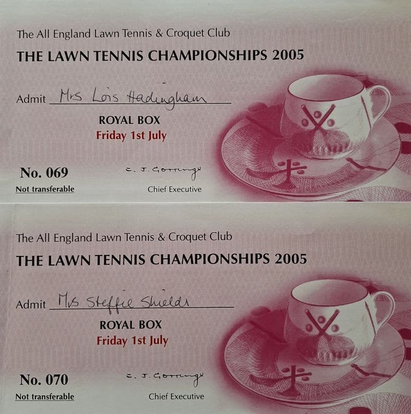 Wimbledon Royal Box Tickets (2005, Jul 1st)